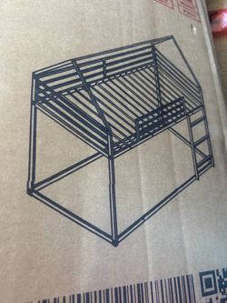 Twin house bunk bed