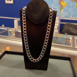 Solid Sterling Silver Cuban Link Chain