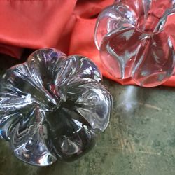 Heavy Crystal Candle Holders 