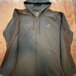 Brand New Adidas Full Zip Hooded Jacket