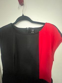 Red and black dress