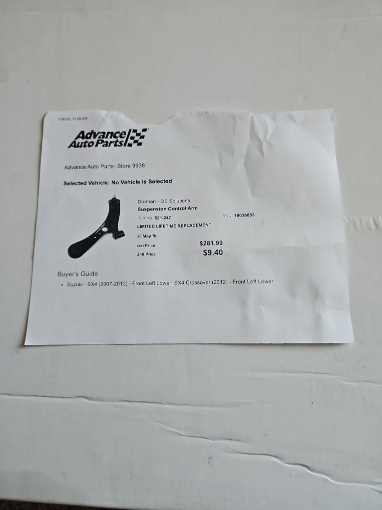 DORMAN SUSPENSION CONTROL ARM NEW