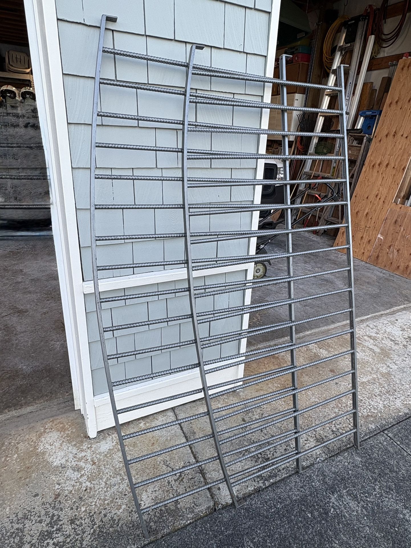 Powder Coated Gray Steel Railings