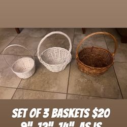 Set Of 3 Baskets 
