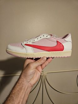 Tropical pink size 14 nike jordan 1 x travis scott