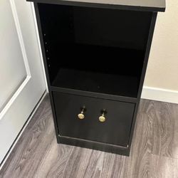 Black bedside table