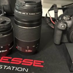 Cannon T7 Camera Comes With Two Lens Charger An Battery 