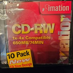 Imation CD-RW New opened 8 Pack 650MB