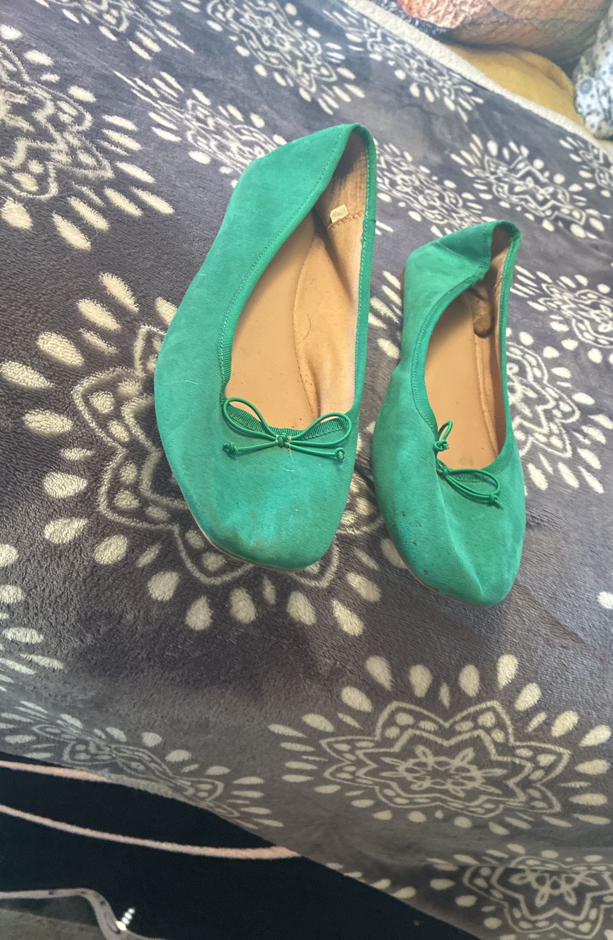 Holiday Ballerina Slip On Green Size 10