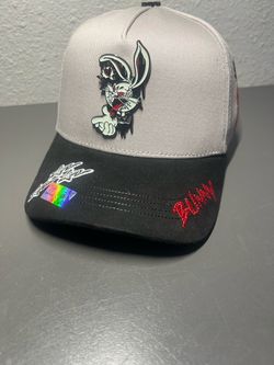 Bad Bunny Gray Black  Snapback Hat