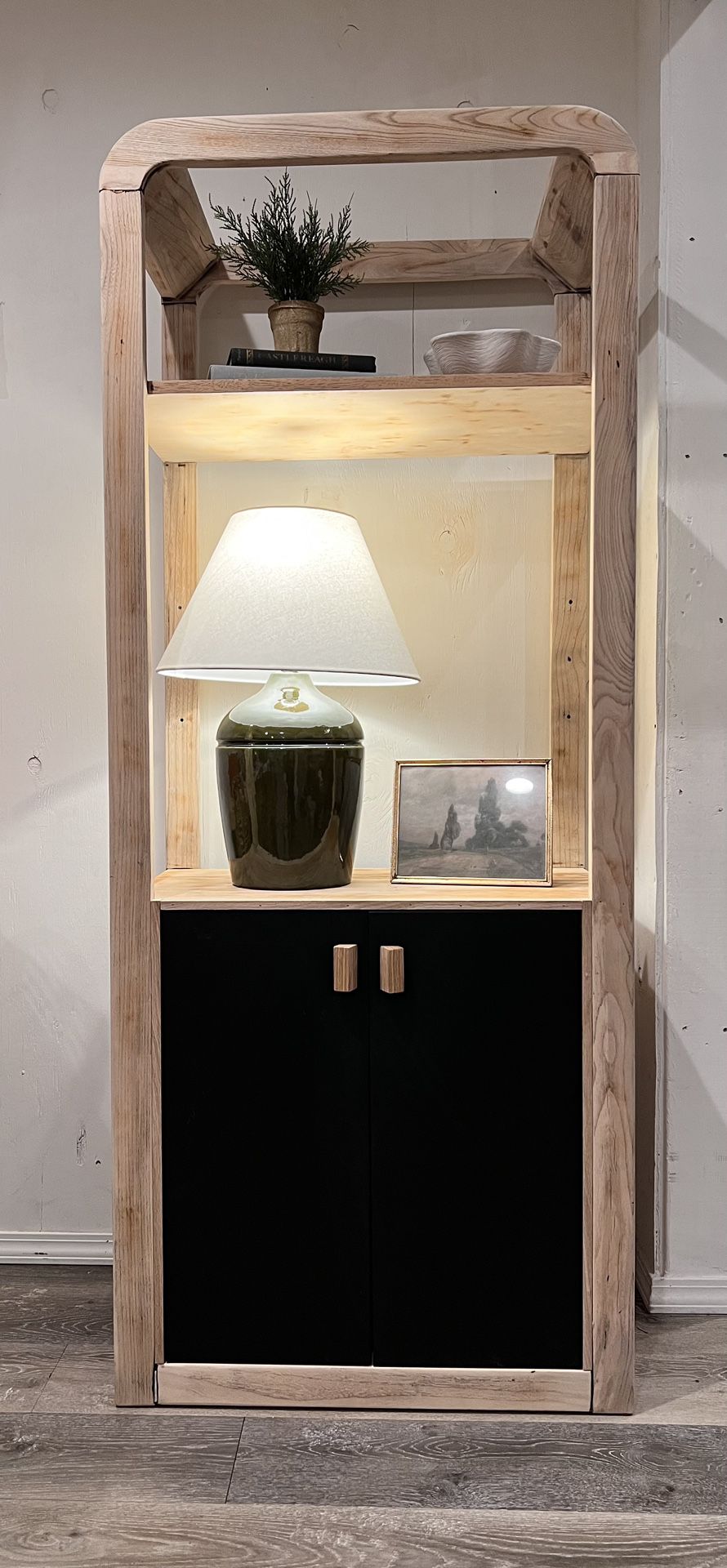 Modern Arch Wood Cabinet Shelf