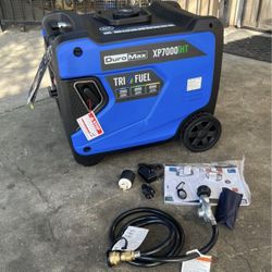 DUROMAX 5500-Watt Rated Remote Start Tri Fuel Gasoline, Propane, Natural Gas Portable Digital Invert