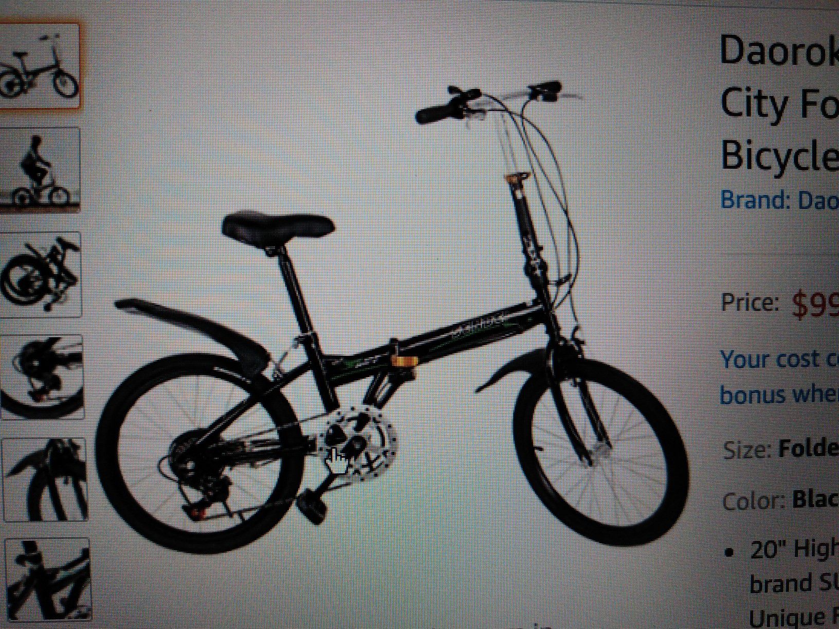Daoro...20 inch 7 Speed Folding Bike 110.00