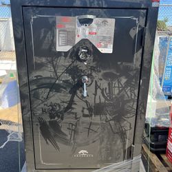 Preserve 40-Gun Fire and Waterproof Gun Safe with Electronic Lock, Black Textured Gloss