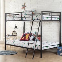 BRAND NEW Zinus Patti Quick Lock Twin over Twin Metal Bunk Bed.