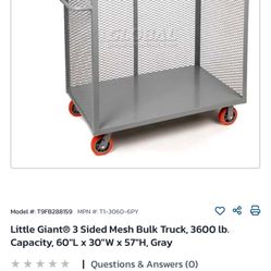 Little Giant® 3 Sided Mesh Bulk Truck, 3600 lb. Capacity - $200