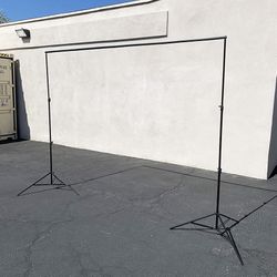 (New) $40 Heavy Duty Backdrop Stand 8.5x10 FT with Carry Bag and Clips