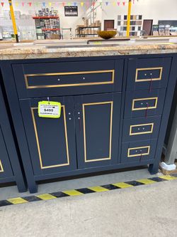 36" Gabinete azul