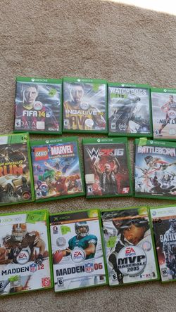 Xbox one and xbox 360 games