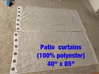 100% polyester patio curtains (40" x 85")  -  $10