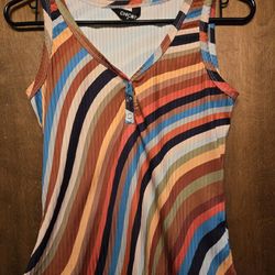 Chicme multi color tank top, size M