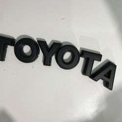 Plastic Black Toyota Letters