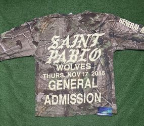 Kanye West Saint Pablo 2016 Real Tree Camo Shirt Medium