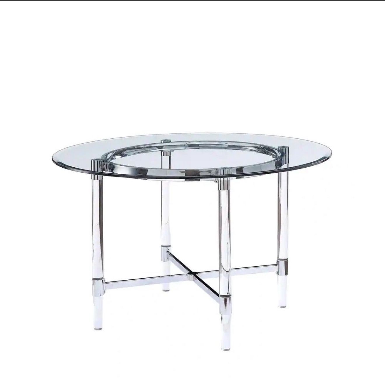 Round Glass Dining Table 