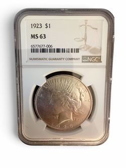 1923 Peace Dollar NGC MS63