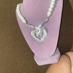 Heidi Daus Pearl, Crystal And Rhinestone Necklace