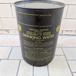 Civil Defense 17-1/2 Gallon Drinking Water Storage Container
