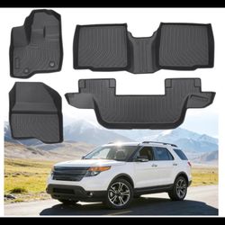 Floor Mats for Ford Explorer 7 Passenger Bench Seat 2011-2014(Not Captain Chair)