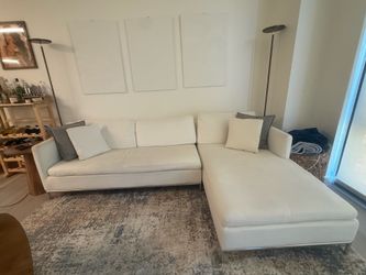 Designer sectional in cream/ivory; $750 OBO!