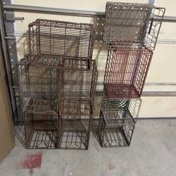 Old Metal Milk Crates