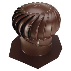 12 in. Brown Aluminum Externally Braced Whirlybird Wind Ventilation Roof Turbine