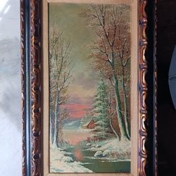 PAINTING Original Vintage Oil Canvas 