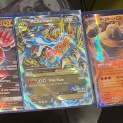 Mint Condition Rare Blue Mega Charizard.