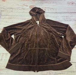 Style & Co Brown velour tracksuit