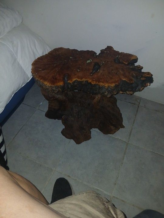 1970's Vintagel Burl Wood Table