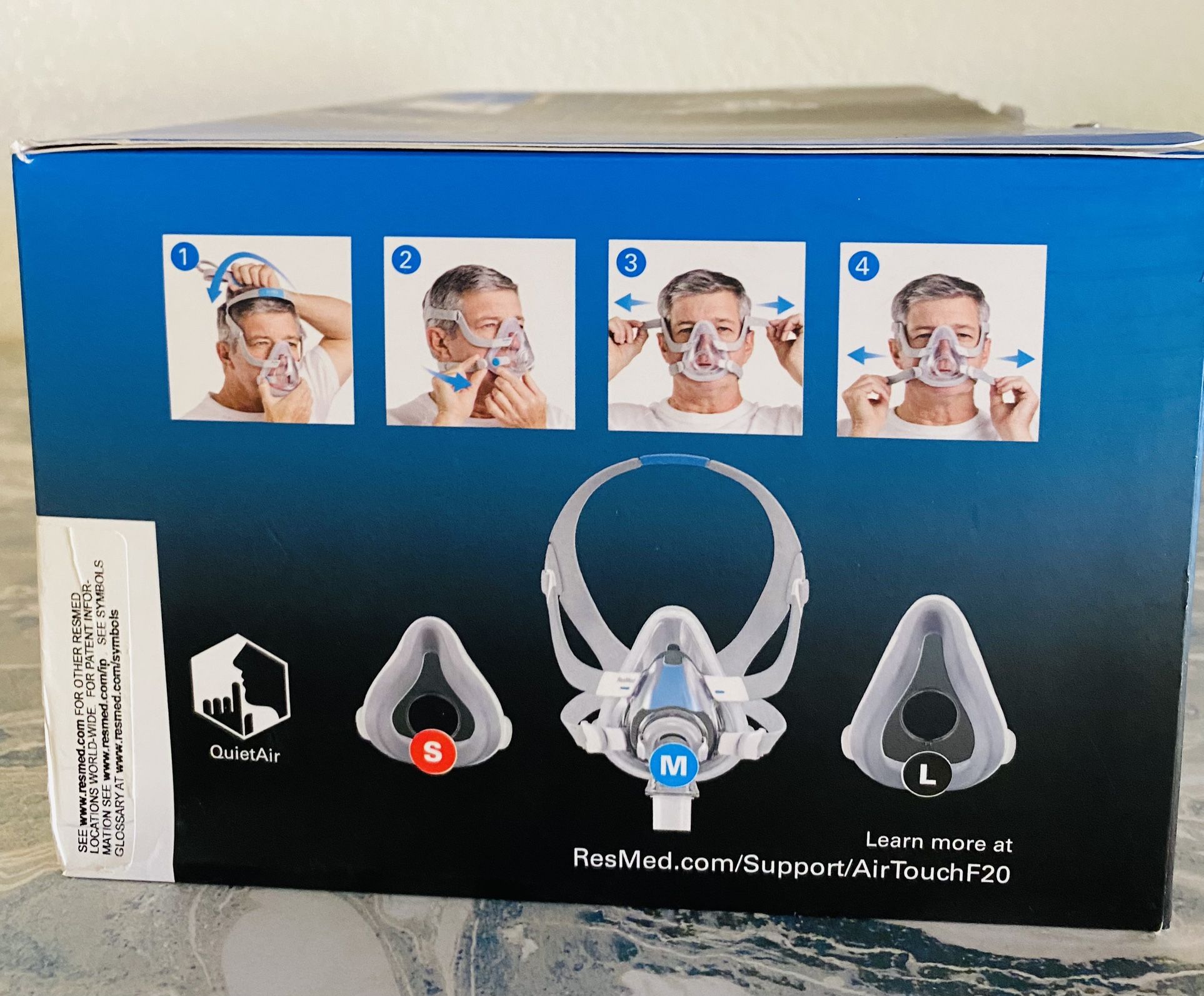 ResMed AirFit F20 Full Face Mask | Starter Pack (S/M/L)
