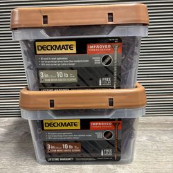 DECKMATE 3 inch screws. Star drive. Coded screws. $45 each or two for $80 that works out to $40 each.
