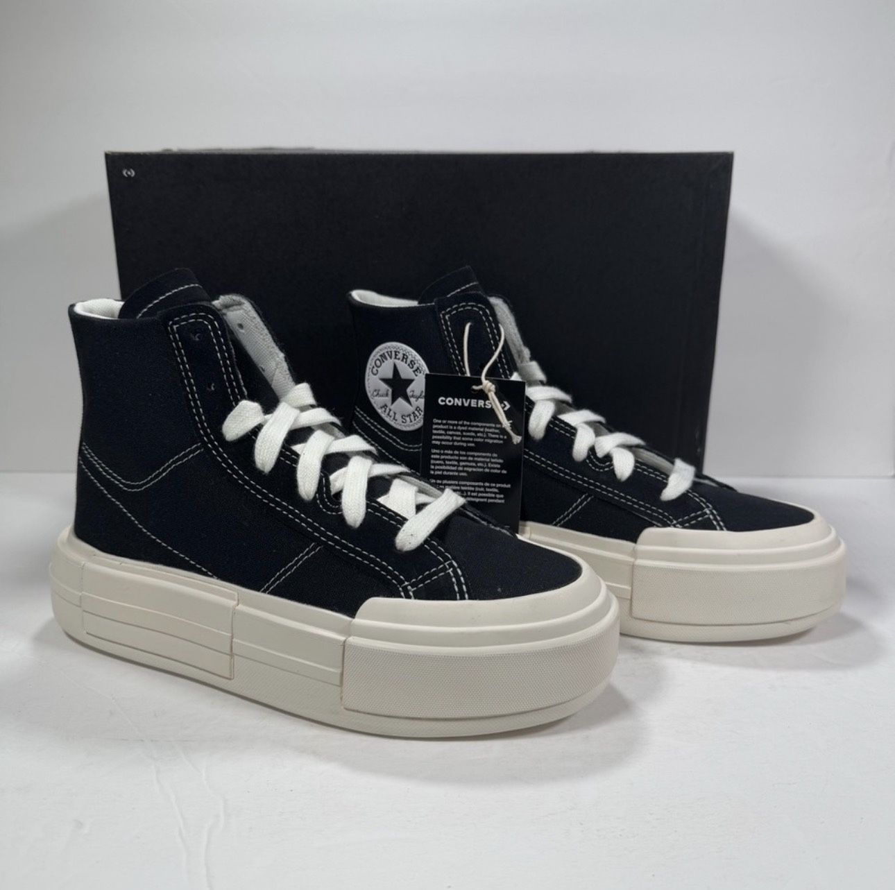 Converse CTAS Cruise Hi Chunky Platform Sneakers Black Egret Women 7.5 Men 6