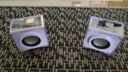 Lenovo Thinkplus TS50 (A PAIR) Bluetooth Speakers Exc. Cond. Cool Purple Rare!!!