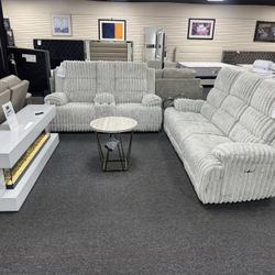 Power Recliner Sofa & Loveseat. 🚚WE DELIVER🚚
