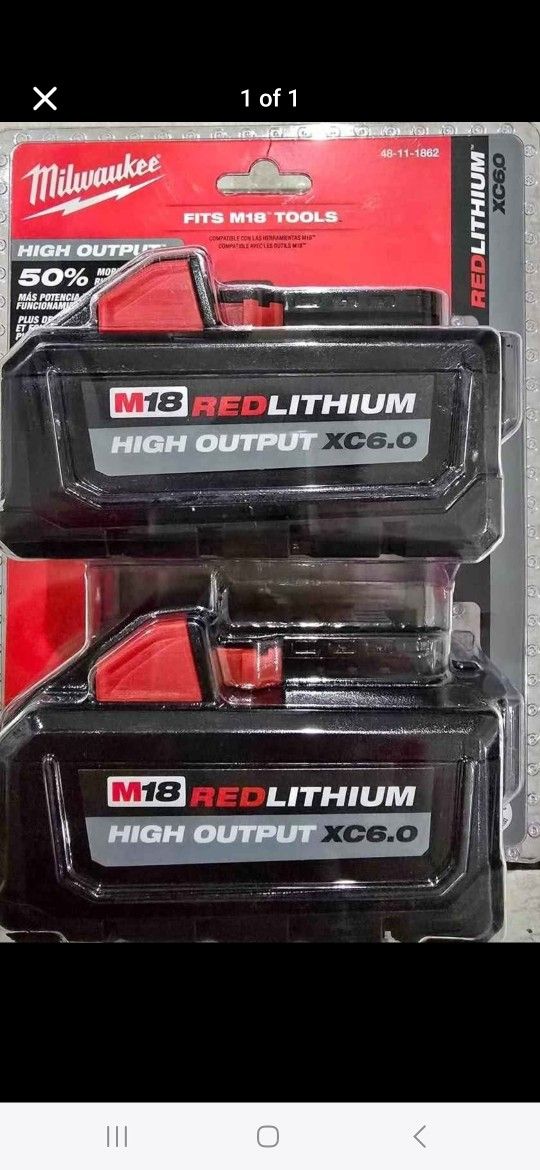 Milwaukee M18 6.0 High Output Batteries