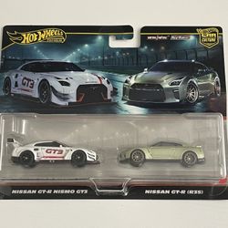 Read Description- Hot Wheels Premium 2pack Nissan GTR