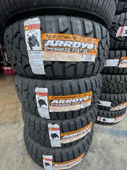 275/50/22 ARROYO RT 4 NEW TIRES INSTALLED β
INSTALADAS β
