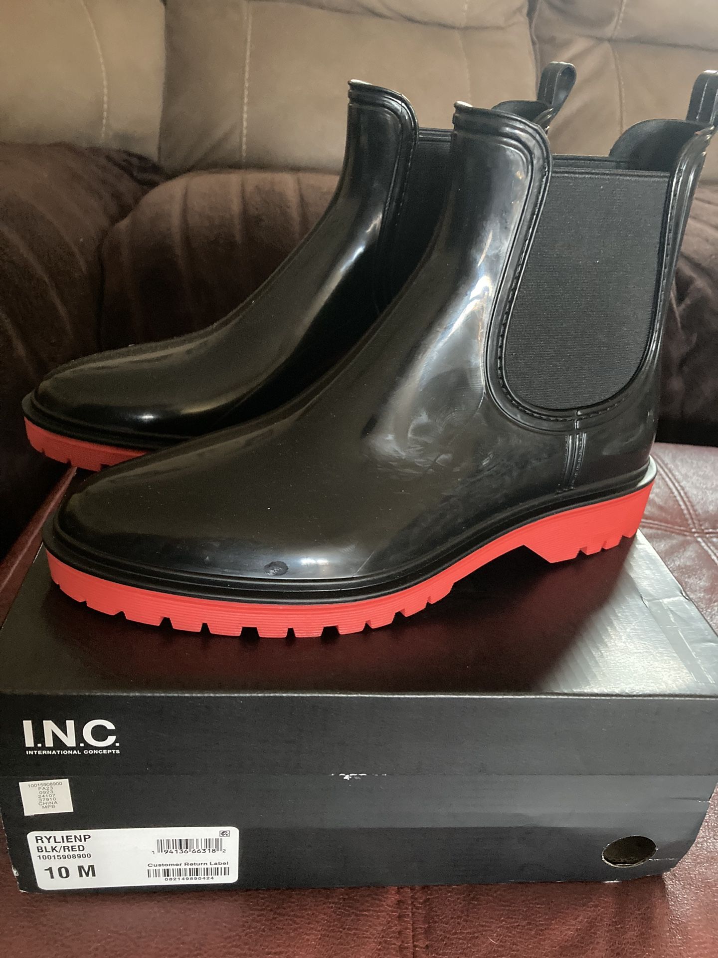 Black Rylien Rain Boots By INC Size 10