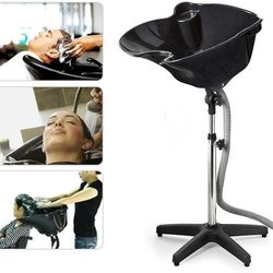 Height Adjustable Hair Washing Sink Basin Station Barber Shop Beauty Salon/Outdoor RV Camper/Home, Portable Shampoo Bowl Shampoo Sink Basin Wash Hair 