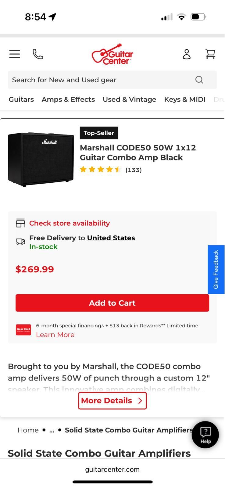 Marshall Guitar Amp
